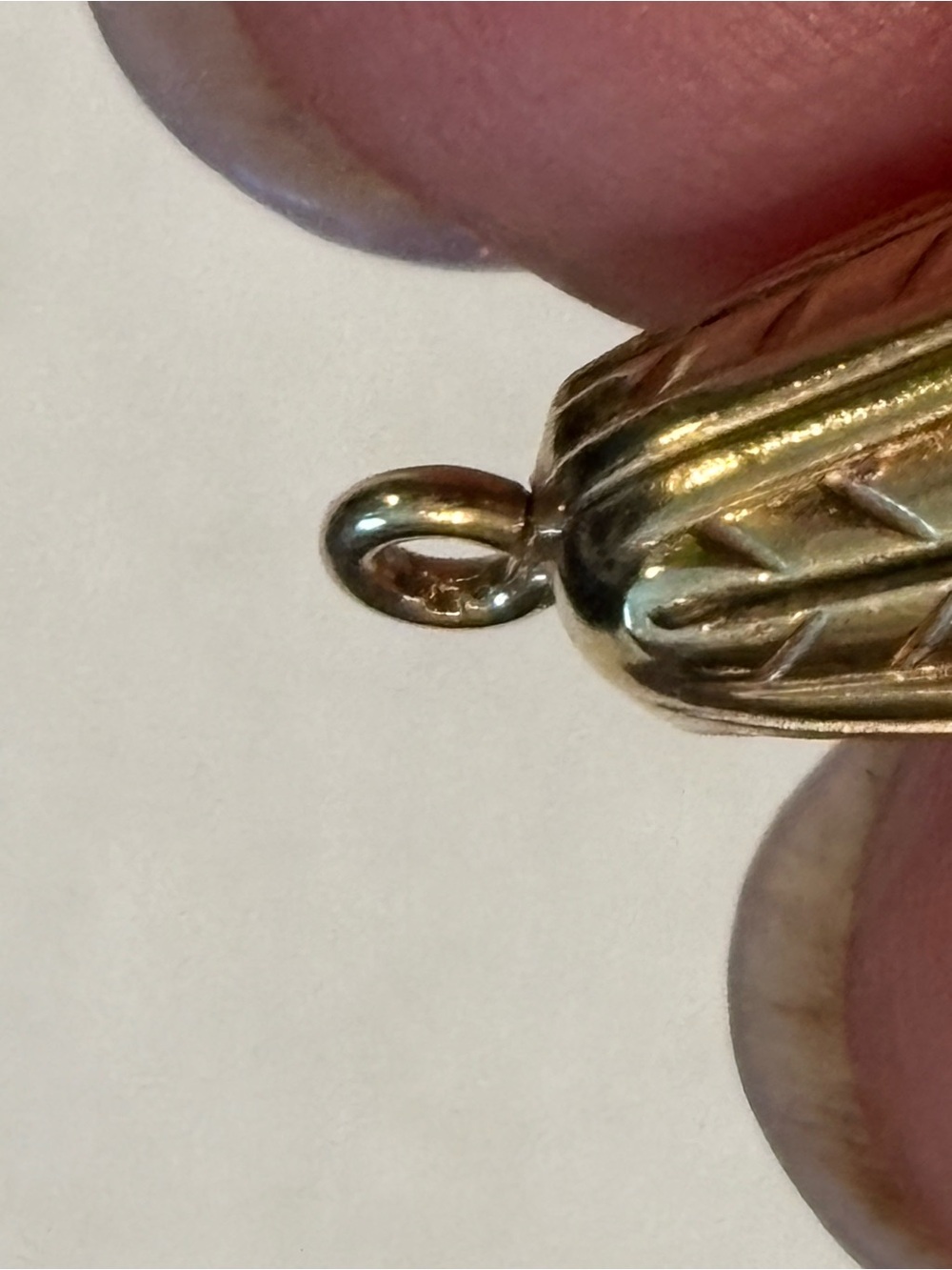 Unique Vintage 10k Gold floating Opals chips Teardrop Pendant - from 1940s - Picture 12 of 12